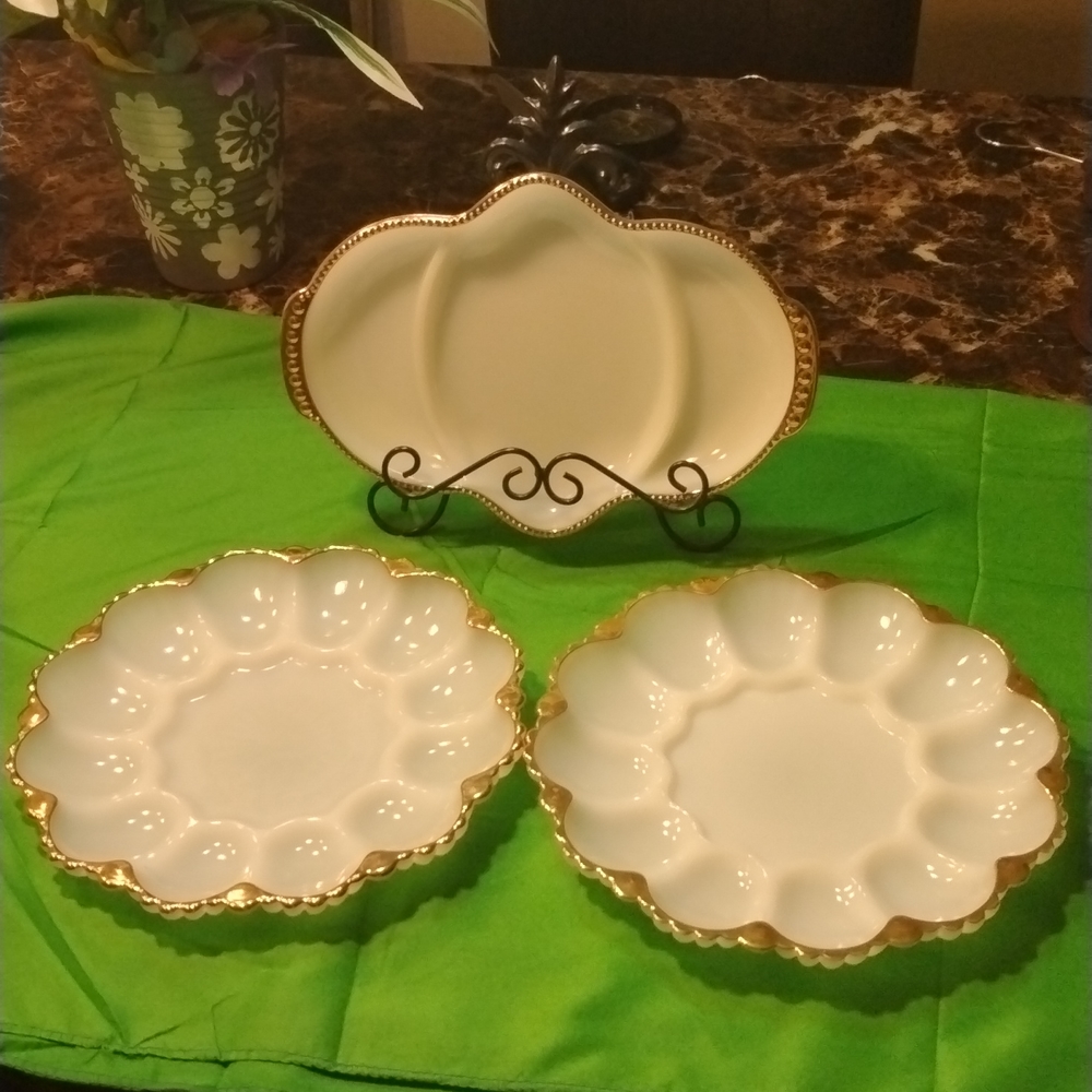 Fire King White Dish Vintage 3 Sets